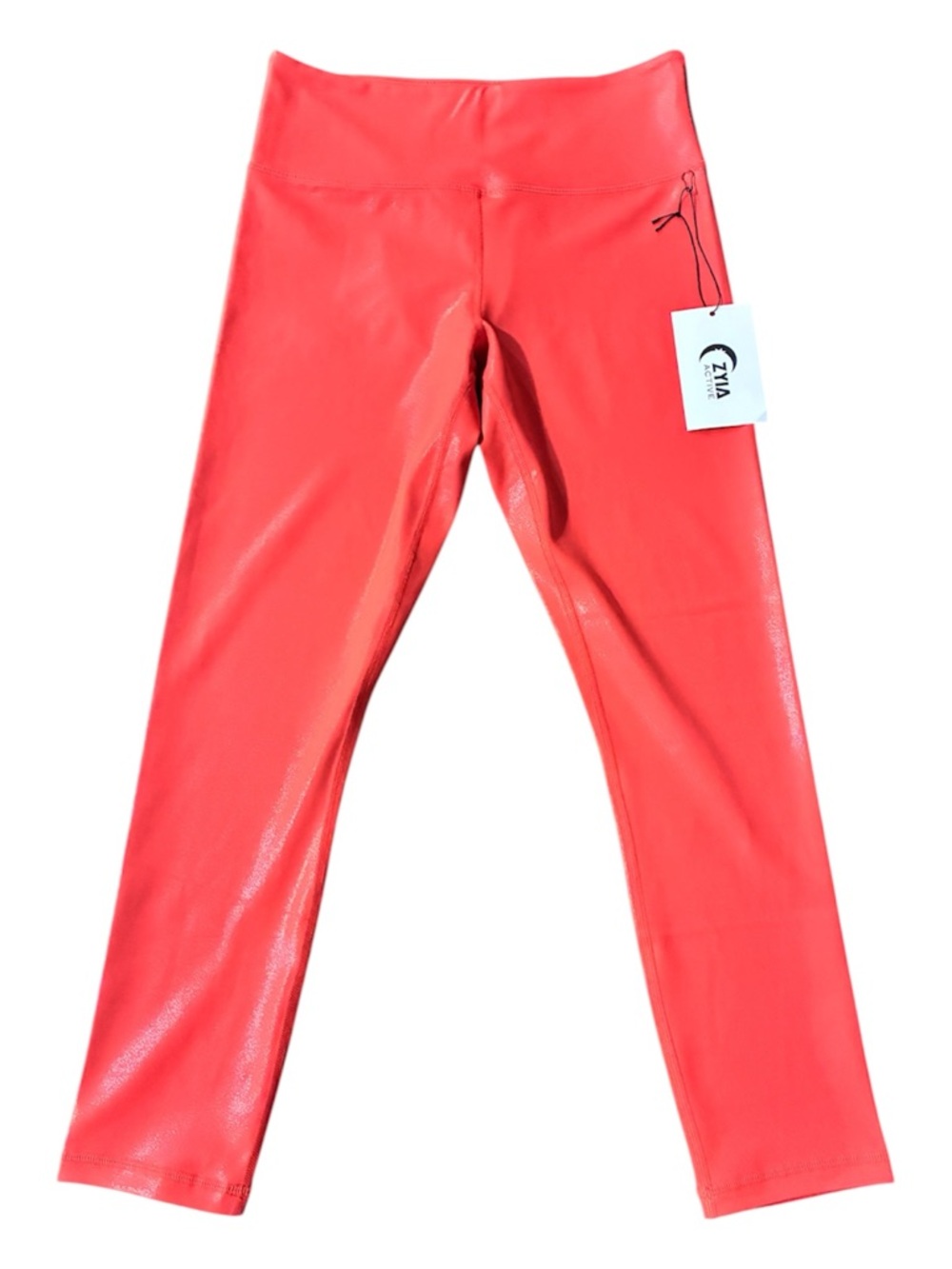Zyia Active Tangerine Metallic Leggings